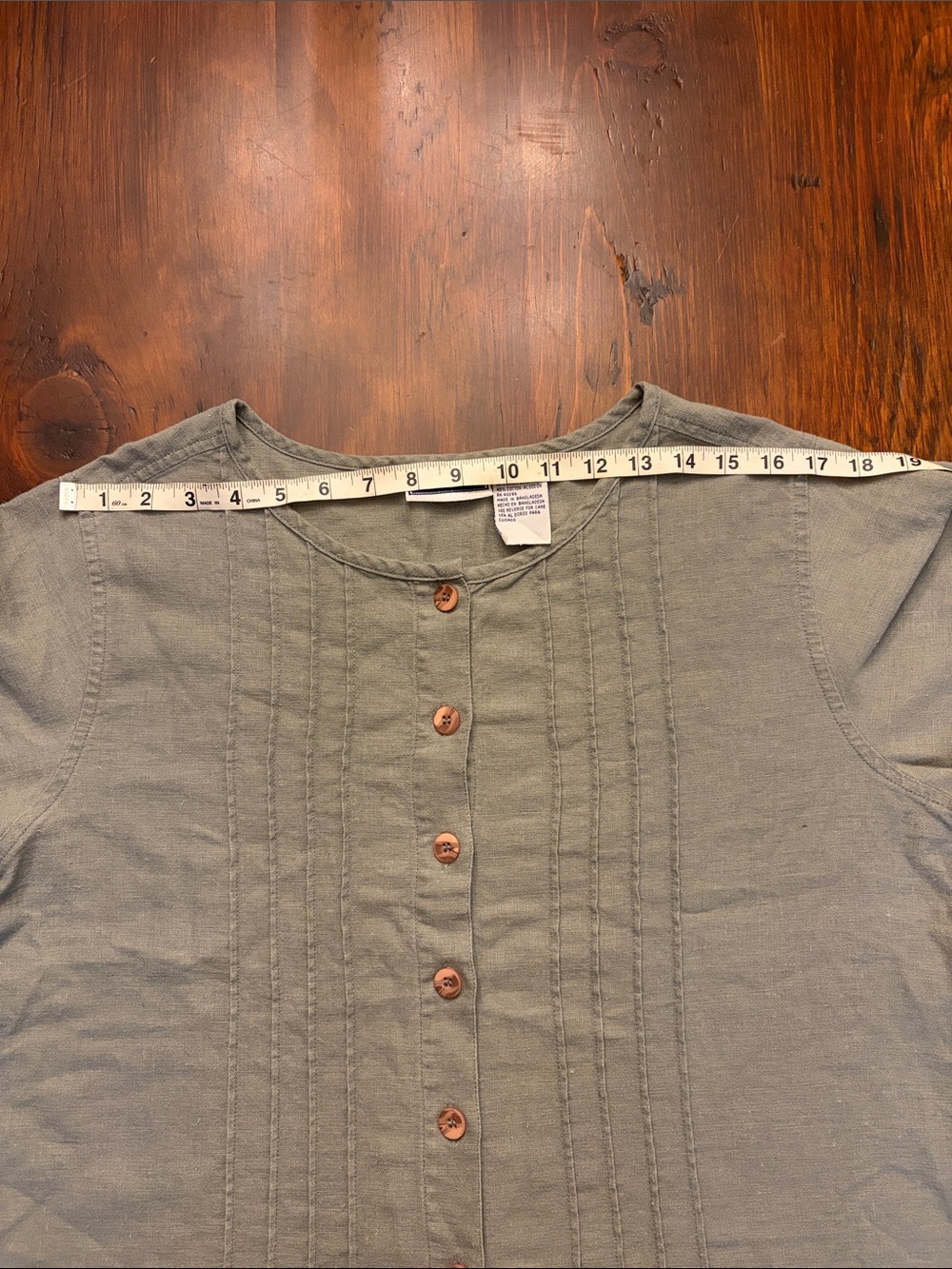 Vintage Erika & CO. Cotton/Linen Blend Top - Picture 6 of 7